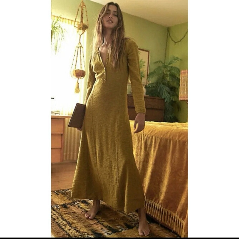 Free People Beach Miles of Henley Maxi Dress XS